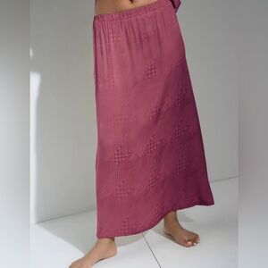 NWT Silky Rose Pink Houndstooth Sleep Slip Skirt Sz XS/S by Idle Sleepwear